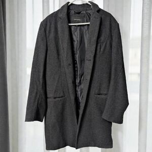 Banana Republic downtown plaid wool blend coat